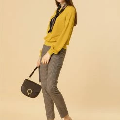 Allegra K Ribbed Pullover Sweater With Lantern Sleeves Women 115 Allegra K Ribbed Pullover Sweater With Lantern Sleeves Women