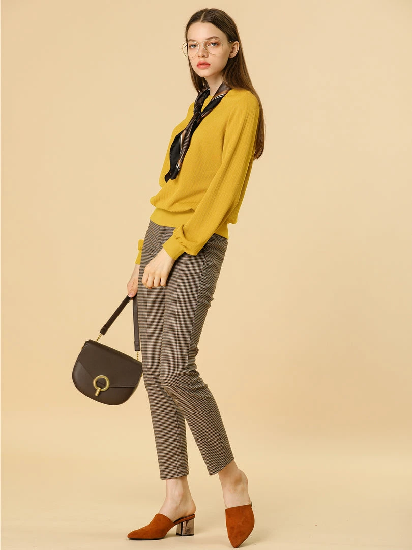 Allegra K Ribbed Pullover Sweater With Lantern Sleeves Women 49 Allegra K Ribbed Pullover Sweater With Lantern Sleeves Women