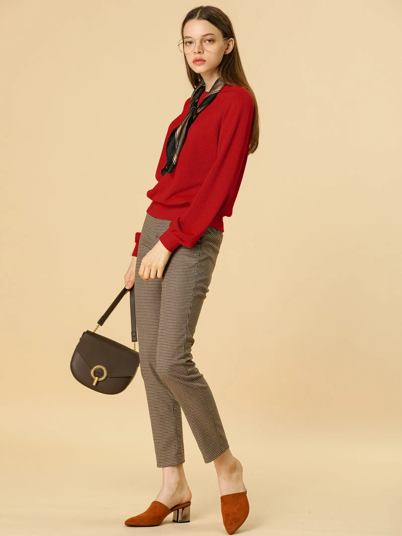 Allegra K Ribbed Pullover Sweater With Lantern Sleeves Women 55 Allegra K Ribbed Pullover Sweater With Lantern Sleeves Women