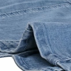 Allegra K Women's Casual Lapel Jeans Long Sleeve Denim Jacket W Pockets