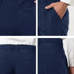 Allegra K Men's Dress Business Pants Classic Fit Flat Front Suit Trousers