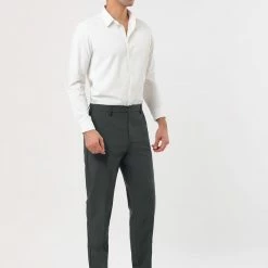 Allegra K Men's Dress Business Pants Classic Fit Flat Front Suit Trousers