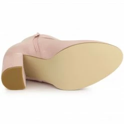 Allegra K Shoes Women's Buckle Side Zip Chunky Heels Ankle Boots