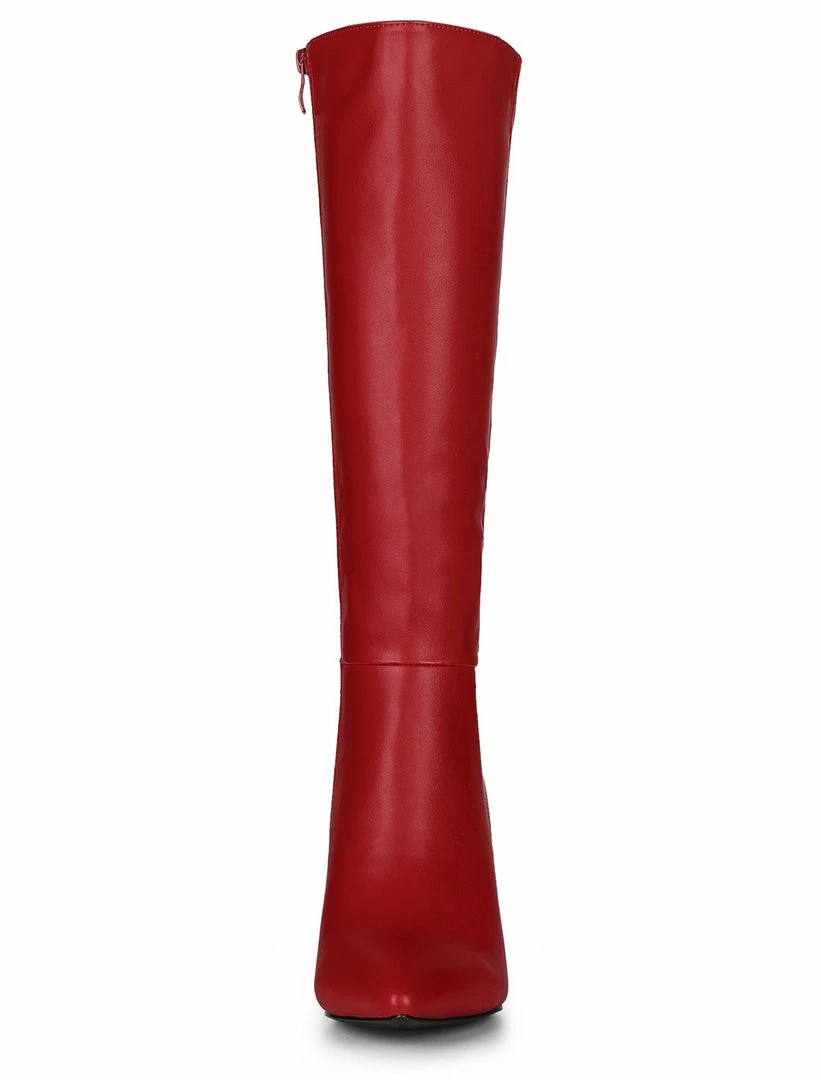 Allegra K Shoes Women's Pointed Toe Side Zipper Stiletto Heel Knee High Boots 18 Allegra K Shoes Women's Pointed Toe Side Zipper Stiletto Heel Knee High Boots