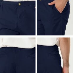 Allegra K Men's Summer Slim Fit Shorts Flat Front Walk Chino Shorts Pants