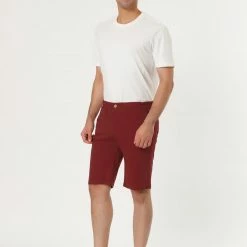 Allegra K Men's Summer Slim Fit Shorts Flat Front Walk Chino Shorts Pants