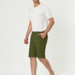 Allegra K Men's Summer Slim Fit Shorts Flat Front Walk Chino Shorts Pants