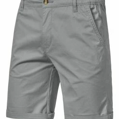 Allegra K Men's Summer Slim Fit Shorts Flat Front Walk Chino Shorts Pants
