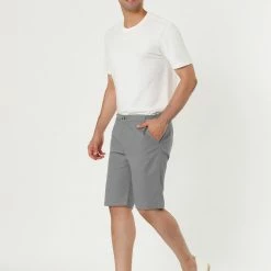 Allegra K Men's Summer Slim Fit Shorts Flat Front Walk Chino Shorts Pants