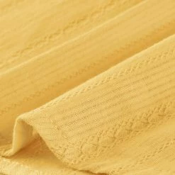 Allegra K Women's Cotton Frilled Blouses Solid Round Neck Short Sleeve Shirt Top