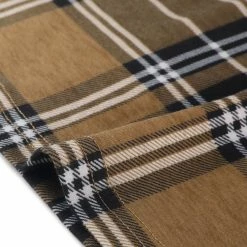 Allegra K Women's Turtleneck Long Sleeve Slim Plaid Shirt Blouse