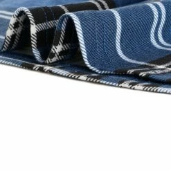 Allegra K Women's Turtleneck Long Sleeve Slim Plaid Shirt Blouse