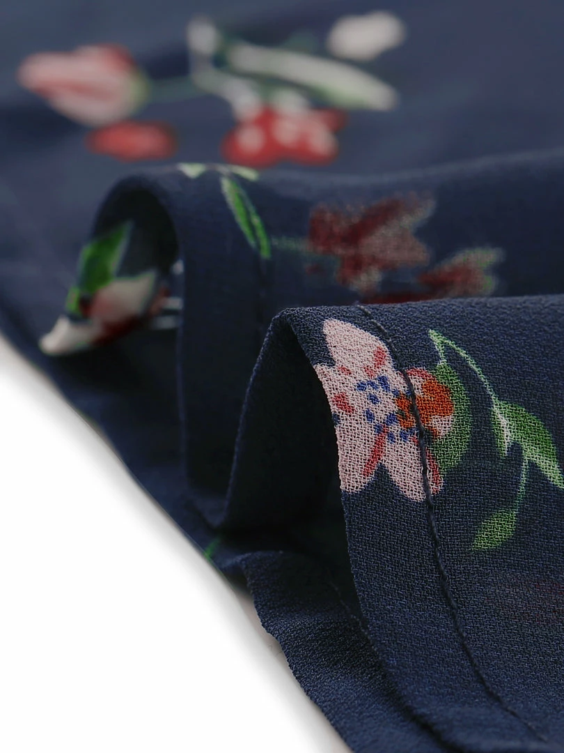 Allegra K Women's Boho Floral V Neck Bishop Long Sleeve Beach Below The Knee Wrap Dress 8 Allegra K Women's Boho Floral V Neck Bishop Long Sleeve Beach Below The Knee Wrap Dress