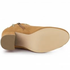 Allegra K Women's Buckle Decor Chunky Heels Ankle Boots