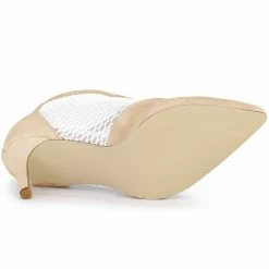 Allegra K Shoes Women's Mesh Lace Up Stiletto Heels Ankle Boots