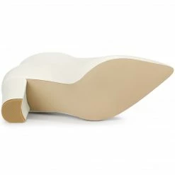 Allegra K Shoes Women's Pointed Toe Front Zip Chunky Heel Ankle Boots