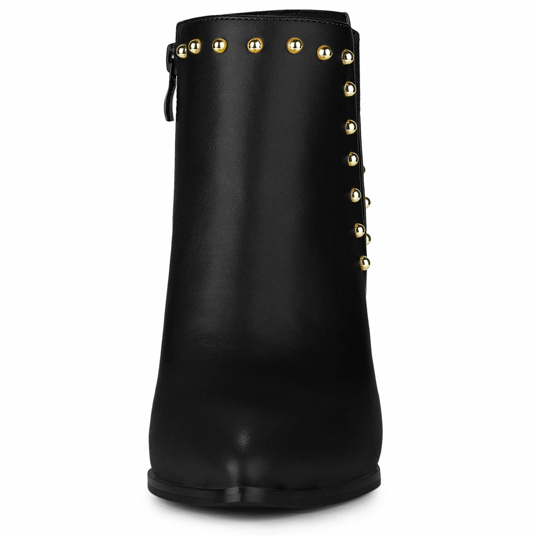 Allegra K Women's Pointed Toe Zip Stiletto High Heel Ankle Boots Shoes 12 Allegra K Women's Pointed Toe Zip Stiletto High Heel Ankle Boots Shoes