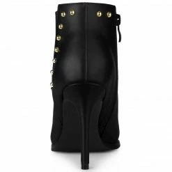 Allegra K Women's Pointed Toe Zip Stiletto High Heel Ankle Boots Shoes 31 Allegra K Women's Pointed Toe Zip Stiletto High Heel Ankle Boots Shoes