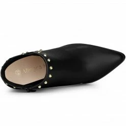 Allegra K Women's Pointed Toe Zip Stiletto High Heel Ankle Boots Shoes 32 Allegra K Women's Pointed Toe Zip Stiletto High Heel Ankle Boots Shoes
