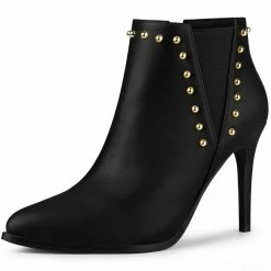 Allegra K Women's Pointed Toe Zip Stiletto High Heel Ankle Boots Shoes 28 Allegra K Women's Pointed Toe Zip Stiletto High Heel Ankle Boots Shoes