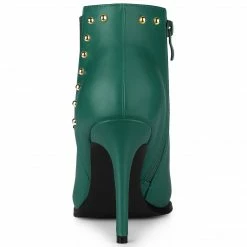 Allegra K Women's Pointed Toe Zip Stiletto High Heel Ankle Boots Shoes 25 Allegra K Women's Pointed Toe Zip Stiletto High Heel Ankle Boots Shoes
