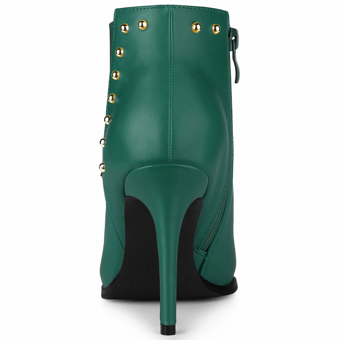 Allegra K Women's Pointed Toe Zip Stiletto High Heel Ankle Boots Shoes 7 Allegra K Women's Pointed Toe Zip Stiletto High Heel Ankle Boots Shoes