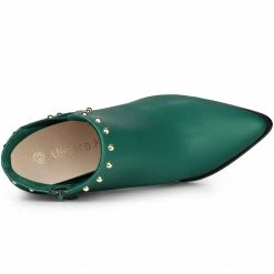 Allegra K Women's Pointed Toe Zip Stiletto High Heel Ankle Boots Shoes 26 Allegra K Women's Pointed Toe Zip Stiletto High Heel Ankle Boots Shoes