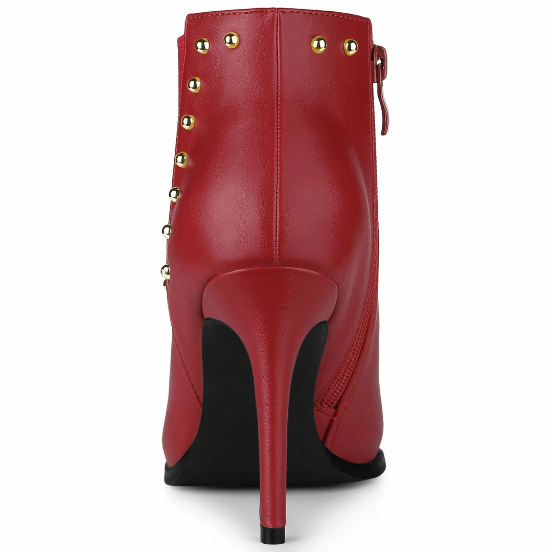 Allegra K Women's Pointed Toe Zip Stiletto High Heel Ankle Boots Shoes 19 Allegra K Women's Pointed Toe Zip Stiletto High Heel Ankle Boots Shoes