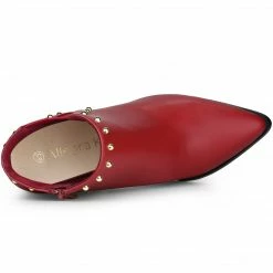 Allegra K Women's Pointed Toe Zip Stiletto High Heel Ankle Boots Shoes 38 Allegra K Women's Pointed Toe Zip Stiletto High Heel Ankle Boots Shoes