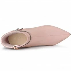 Allegra K Women's Bling Rhinestone Pointed Toe Stiletto Heels Ankle Boots 32 Allegra K Women's Bling Rhinestone Pointed Toe Stiletto Heels Ankle Boots