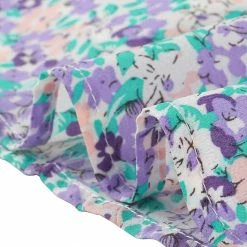 Allegra K Women's Floral Ruffled Collar Casual Short Sleeve Dress