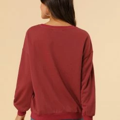 Allegra K Women's Sequin Shiny Star Crew Neck Long Sleeve Sweatshirt Top 74 Allegra K Women's Sequin Shiny Star Crew Neck Long Sleeve Sweatshirt Top