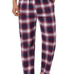 Allegra K Men's Flannel Plaids Pajamas Pants Drawstring Sleepwear Pjs Pants With Pockets