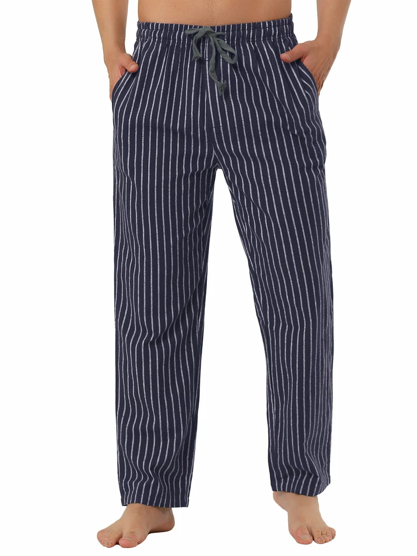 Allegra K Men's Winter Sleepwear Flannel Drawstring Printed Pajama Pants With Pockets 34 Allegra K Men's Winter Sleepwear Flannel Drawstring Printed Pajama Pants With Pockets