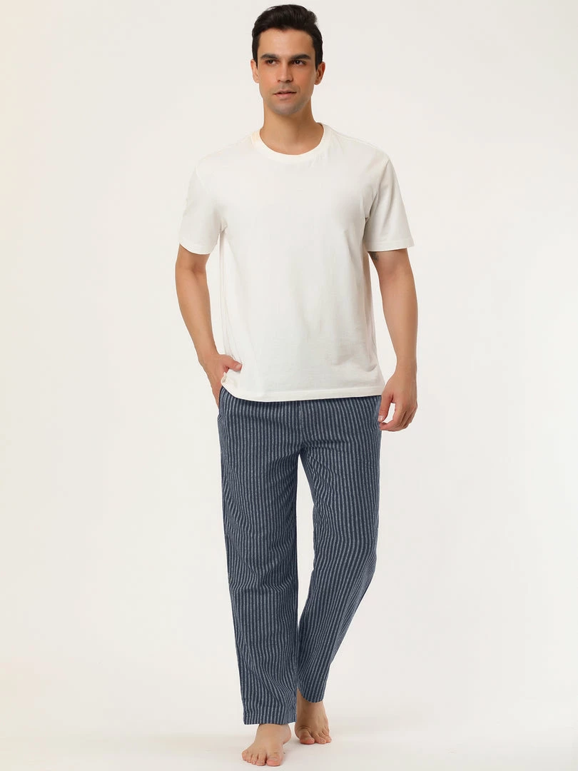 Allegra K Men's Winter Sleepwear Flannel Drawstring Printed Pajama Pants With Pockets 30 Allegra K Men's Winter Sleepwear Flannel Drawstring Printed Pajama Pants With Pockets