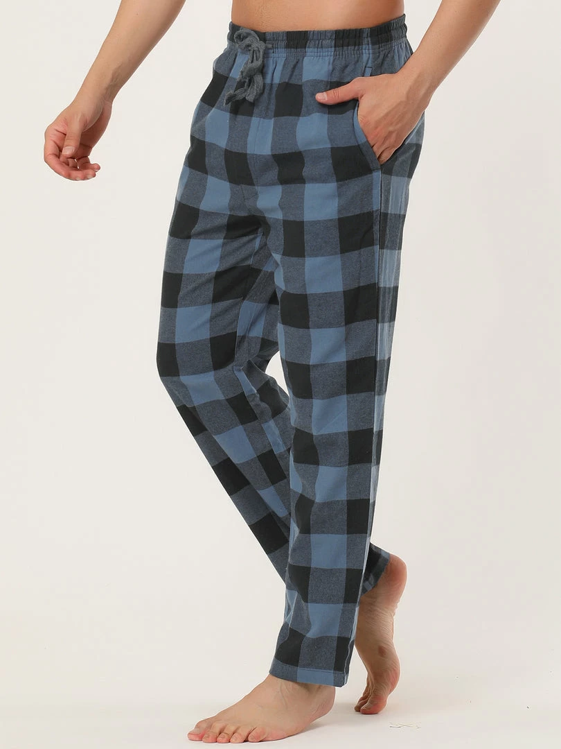 Allegra K Men's Winter Sleepwear Flannel Drawstring Printed Pajama Pants With Pockets 23 Allegra K Men's Winter Sleepwear Flannel Drawstring Printed Pajama Pants With Pockets