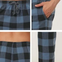 Allegra K Men's Winter Sleepwear Flannel Drawstring Printed Pajama Pants With Pockets 63 Allegra K Men's Winter Sleepwear Flannel Drawstring Printed Pajama Pants With Pockets