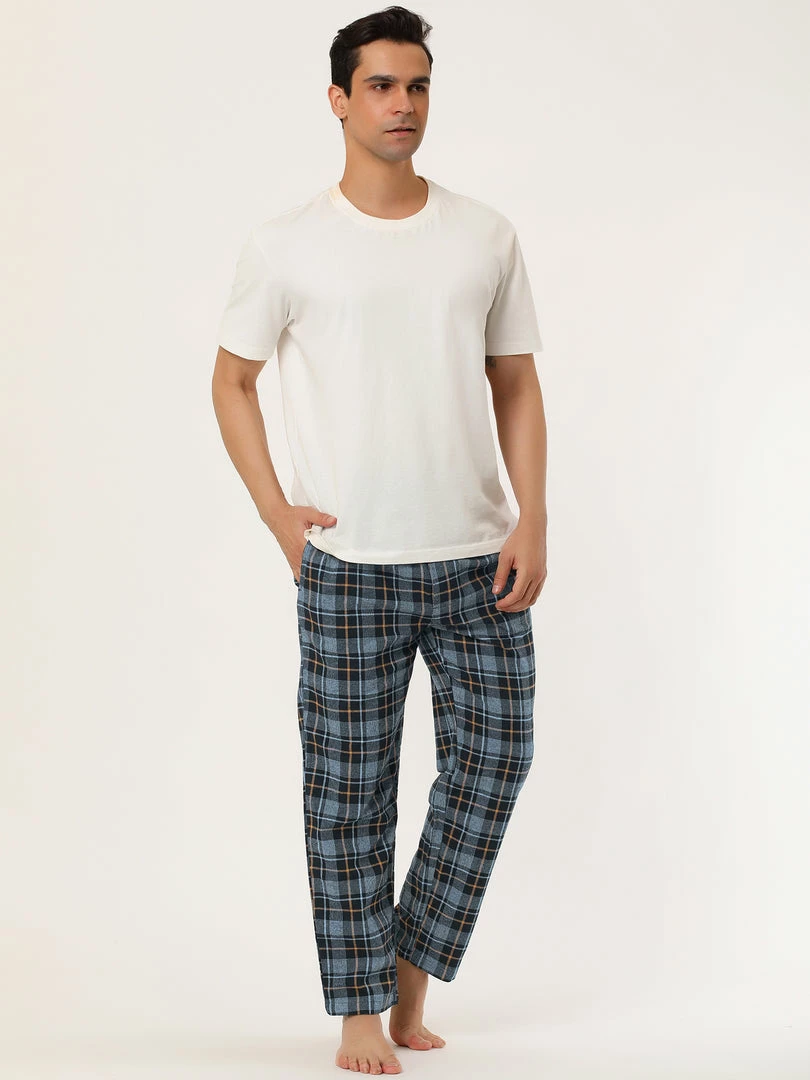 Allegra K Men's Winter Sleepwear Flannel Drawstring Printed Pajama Pants With Pockets 19 Allegra K Men's Winter Sleepwear Flannel Drawstring Printed Pajama Pants With Pockets