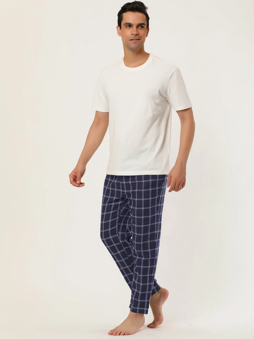 Allegra K Men's Plaid Pajama Pants Drawstring Lounge Sleep Pants PJ Bottoms With Pockets 31 Allegra K Men's Plaid Pajama Pants Drawstring Lounge Sleep Pants PJ Bottoms With Pockets