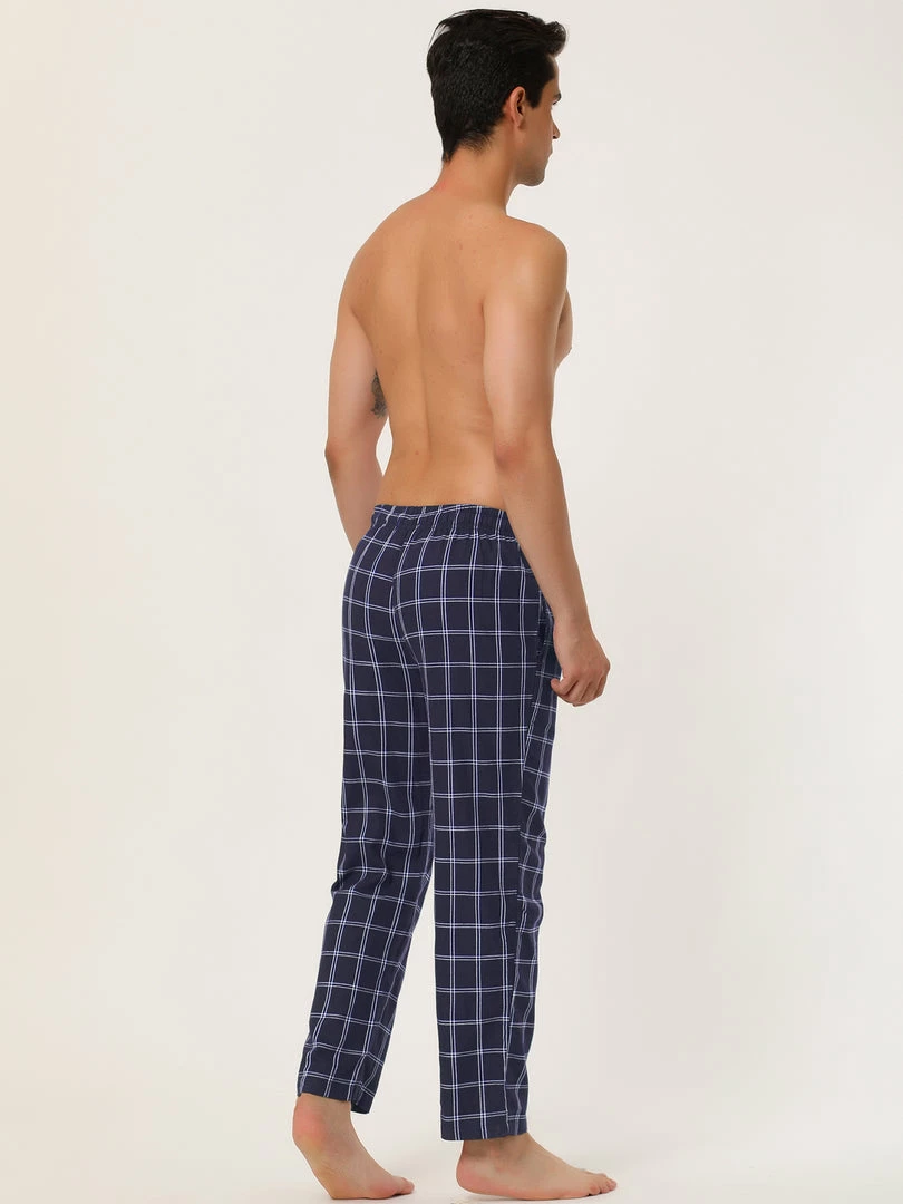 Allegra K Men's Plaid Pajama Pants Drawstring Lounge Sleep Pants PJ Bottoms With Pockets 32 Allegra K Men's Plaid Pajama Pants Drawstring Lounge Sleep Pants PJ Bottoms With Pockets