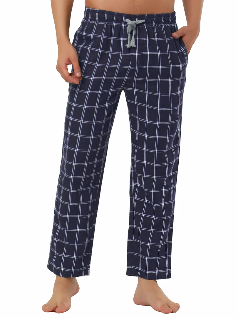 Allegra K Men's Plaid Pajama Pants Drawstring Lounge Sleep Pants PJ Bottoms With Pockets 28 Allegra K Men's Plaid Pajama Pants Drawstring Lounge Sleep Pants PJ Bottoms With Pockets