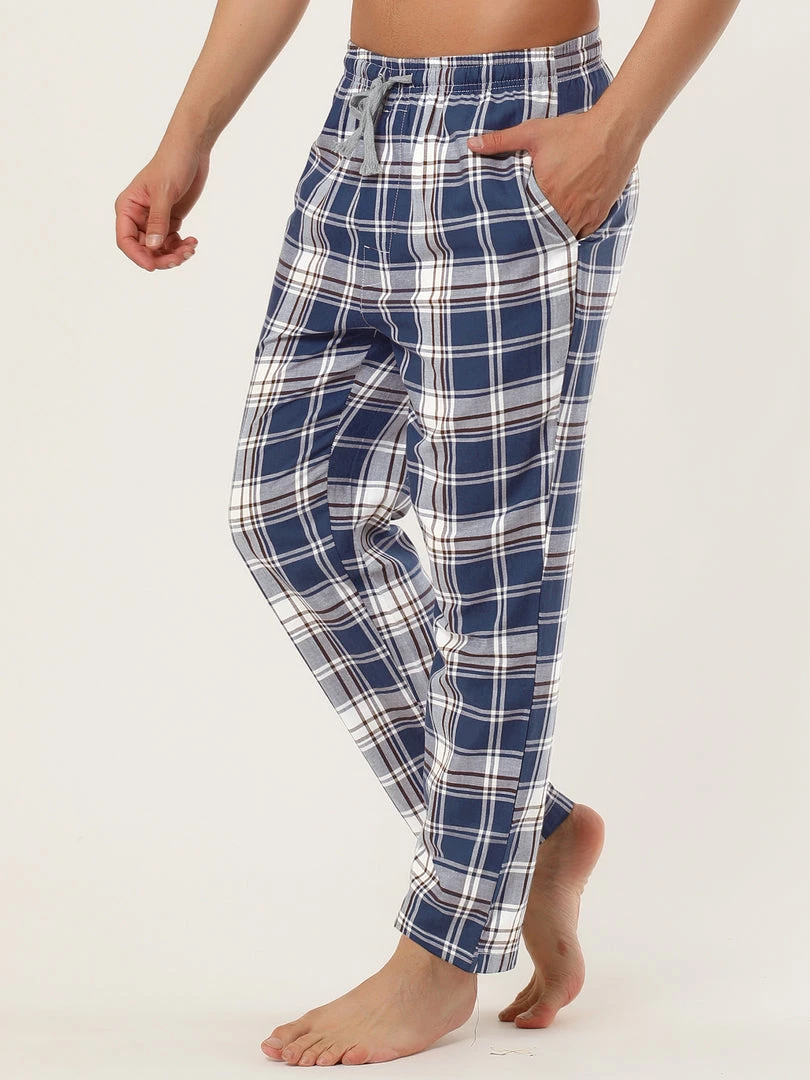 Allegra K Men's Plaid Pajama Pants Drawstring Lounge Sleep Pants PJ Bottoms With Pockets 17 Allegra K Men's Plaid Pajama Pants Drawstring Lounge Sleep Pants PJ Bottoms With Pockets