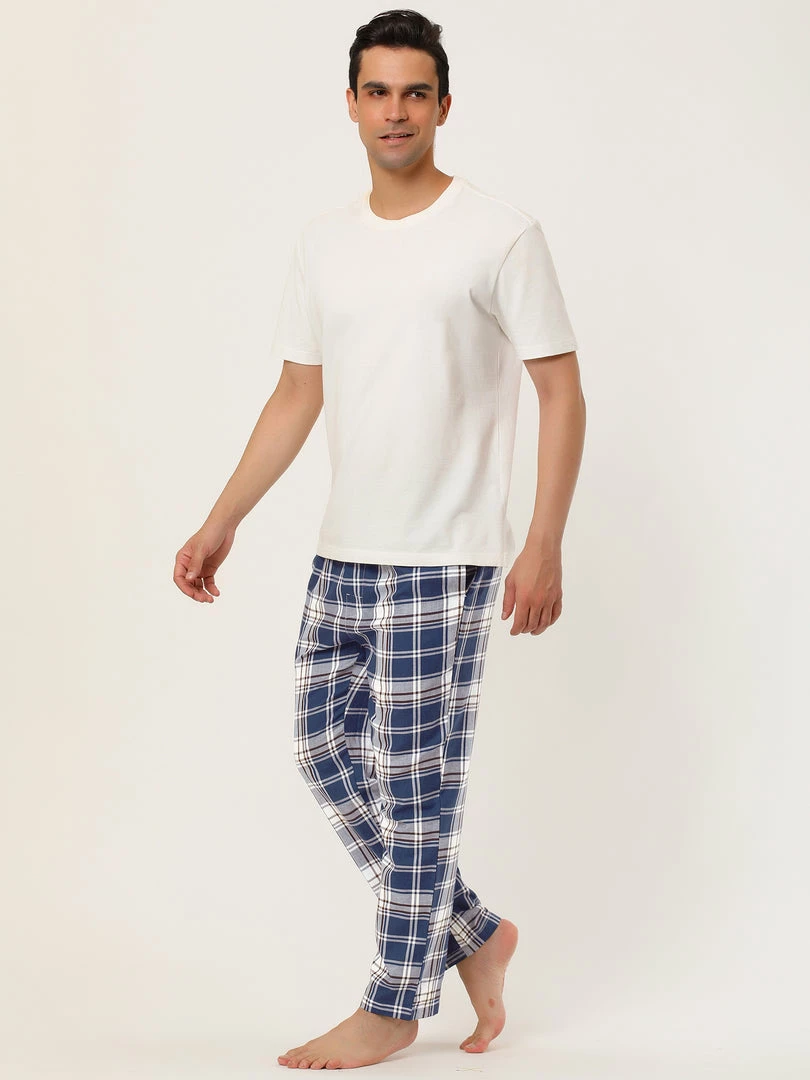 Allegra K Men's Plaid Pajama Pants Drawstring Lounge Sleep Pants PJ Bottoms With Pockets 19 Allegra K Men's Plaid Pajama Pants Drawstring Lounge Sleep Pants PJ Bottoms With Pockets