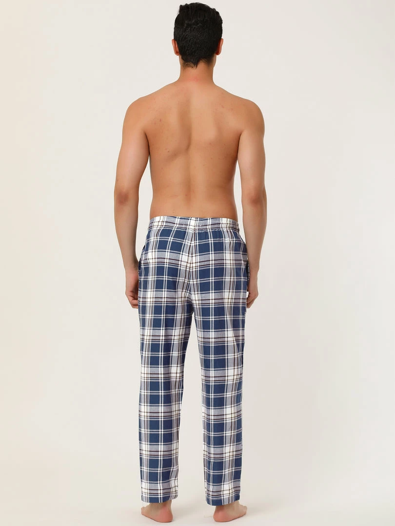 Allegra K Men's Plaid Pajama Pants Drawstring Lounge Sleep Pants PJ Bottoms With Pockets 20 Allegra K Men's Plaid Pajama Pants Drawstring Lounge Sleep Pants PJ Bottoms With Pockets
