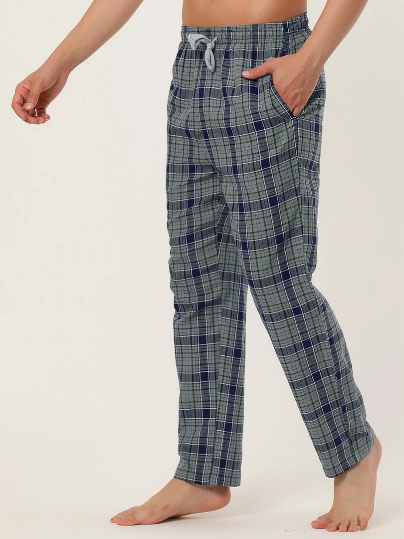 Allegra K Men's Plaid Pajama Pants Drawstring Lounge Sleep Pants PJ Bottoms With Pockets 11 Allegra K Men's Plaid Pajama Pants Drawstring Lounge Sleep Pants PJ Bottoms With Pockets