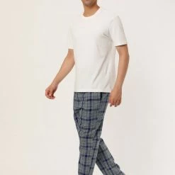 Allegra K Men's Plaid Pajama Pants Drawstring Lounge Sleep Pants PJ Bottoms With Pockets 43 Allegra K Men's Plaid Pajama Pants Drawstring Lounge Sleep Pants PJ Bottoms With Pockets