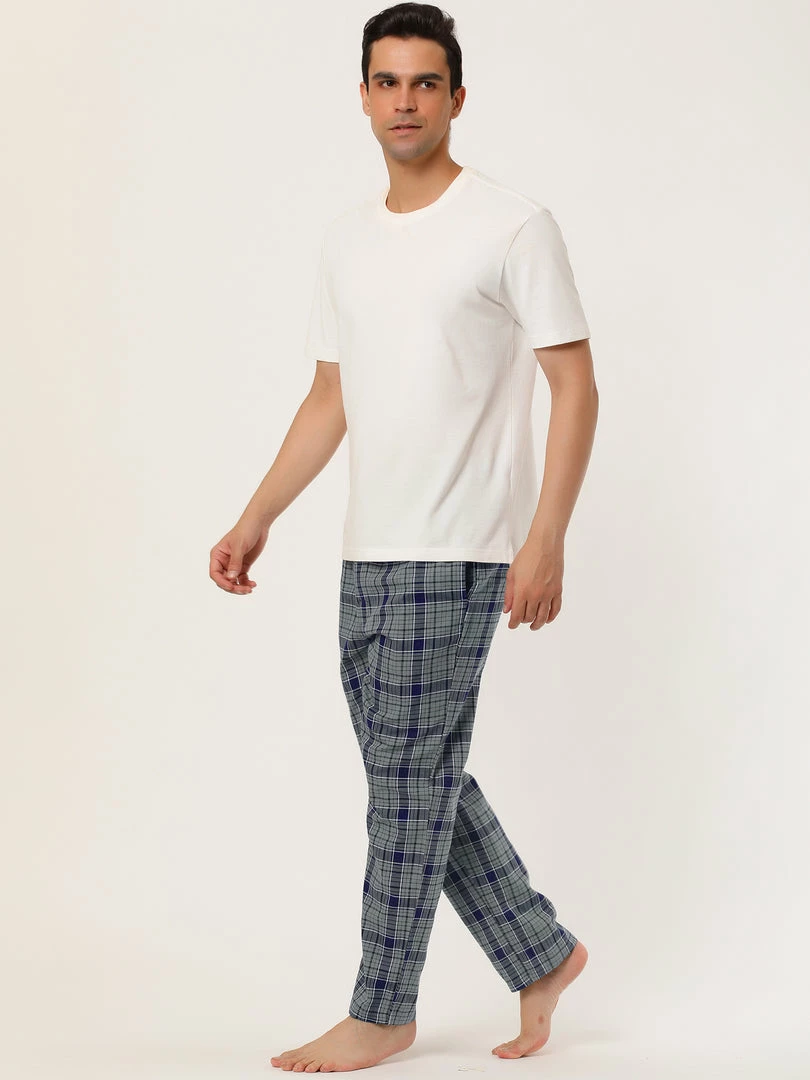 Allegra K Men's Plaid Pajama Pants Drawstring Lounge Sleep Pants PJ Bottoms With Pockets 13 Allegra K Men's Plaid Pajama Pants Drawstring Lounge Sleep Pants PJ Bottoms With Pockets