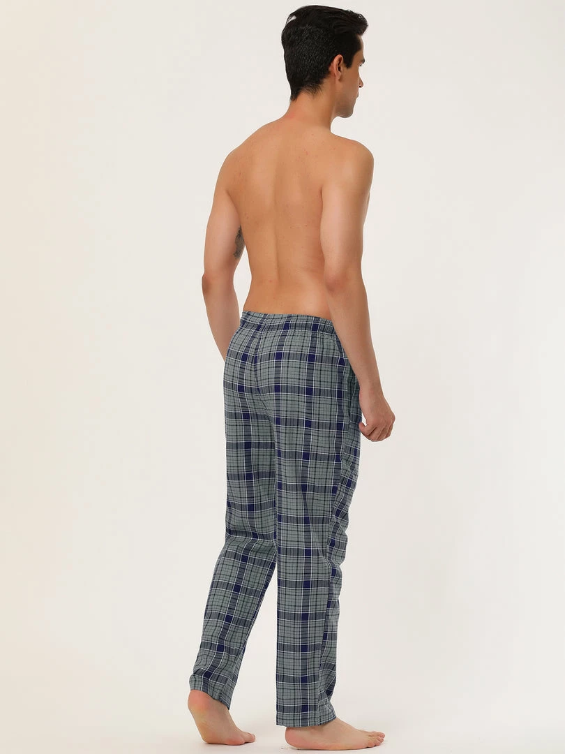 Allegra K Men's Plaid Pajama Pants Drawstring Lounge Sleep Pants PJ Bottoms With Pockets 14 Allegra K Men's Plaid Pajama Pants Drawstring Lounge Sleep Pants PJ Bottoms With Pockets