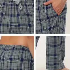 Allegra K Men's Plaid Pajama Pants Drawstring Lounge Sleep Pants PJ Bottoms With Pockets 45 Allegra K Men's Plaid Pajama Pants Drawstring Lounge Sleep Pants PJ Bottoms With Pockets