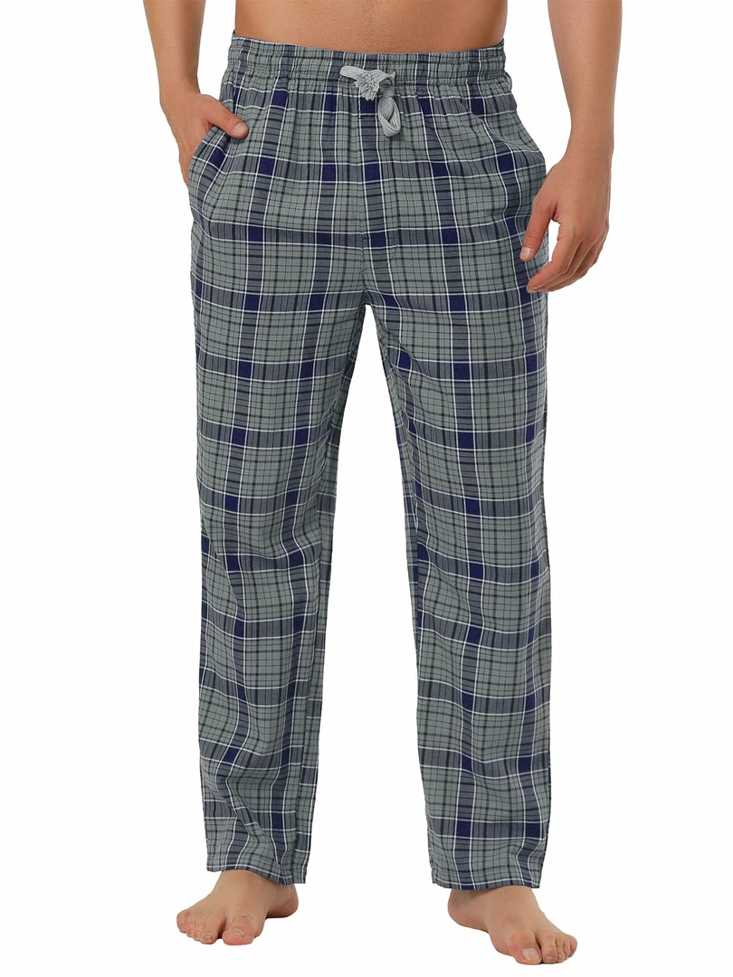 Allegra K Men's Plaid Pajama Pants Drawstring Lounge Sleep Pants PJ Bottoms With Pockets 10 Allegra K Men's Plaid Pajama Pants Drawstring Lounge Sleep Pants PJ Bottoms With Pockets